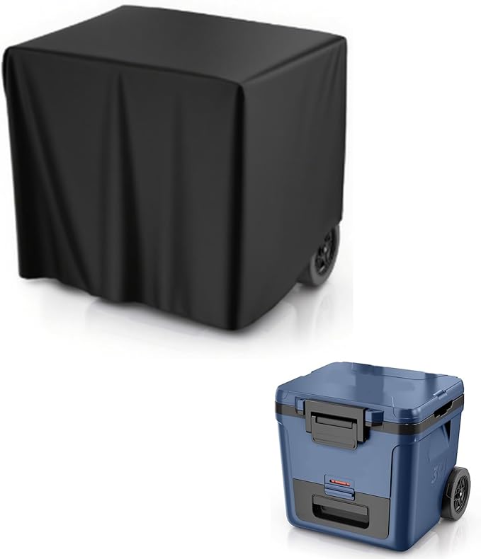 Kingling Cooler Cover, Waterproof Outdoor Rolling Ice Chest Wheeled Camping Cooler Cover
