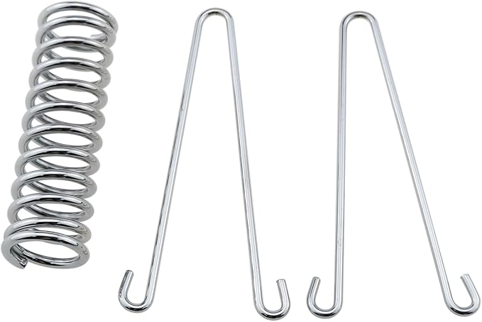 heyous 2PCS Silver Tent Wind Spring Wind Rope Buckle Outdoor Camping High Strength Steel Rope Buckle Tent Fixed Buckle Spring Hook Buckle