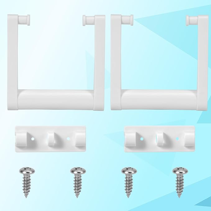 2pcs Cooler Handle Replacements for 25-72 Quart Coolers, Durable Plastic Handle Replacement Parts with 4pcs Metal Screws (White)