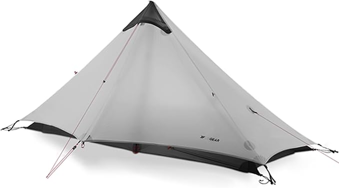 3FULGEAR Ultralight Tent for Backpacking, LANSHAN 1 Trekking Pole Tent 1 Person 3/4 Season Lightweight Easy Set Up Double Layer Shelter Waterproof Tents for Camping Hiking Outdoor Mountaineering