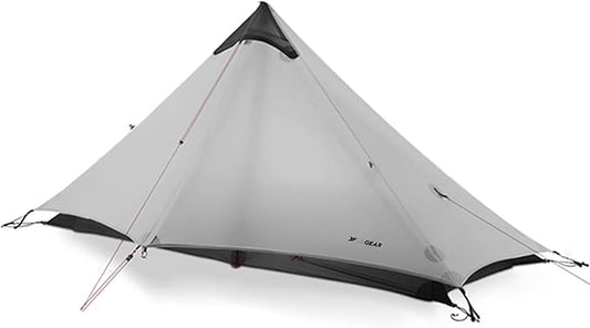 3FULGEAR Ultralight Tent for Backpacking, LANSHAN 1 Trekking Pole Tent 1 Person 3/4 Season Lightweight Easy Set Up Double Layer Shelter Waterproof Tents for Camping Hiking Outdoor Mountaineering