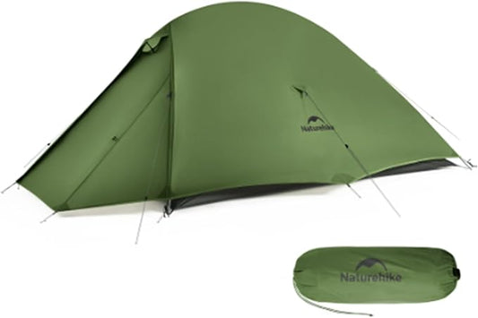 Naturehike Cloud up Pro Camping Tent, 1/2/3 Person Ultralight Tents, 3 Season Backpacking Tent, Waterproof for One Man, Self-Standing Easy Setup for Cycling, Outdoor Camp