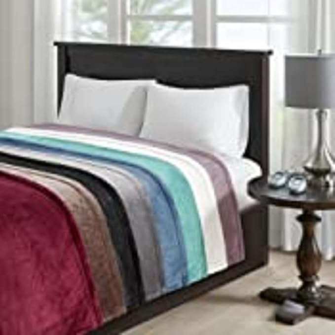 Beautyrest Heated Electric Blanket for Cold Weather, Fast Heating Heated Blanket, Auto Shut Off, Virtually Zero EMF, Multi Heat Setting, UL Certified, Mink King (90 inx100 in)