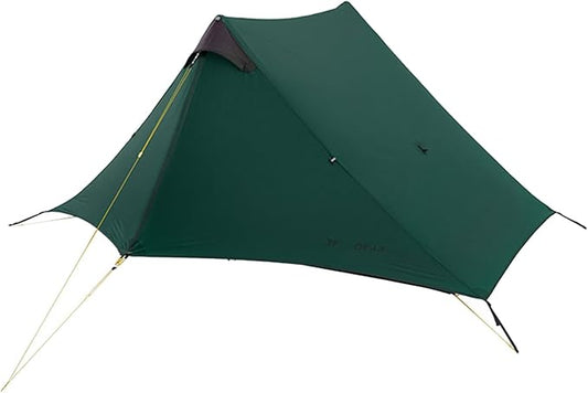 3F UL GEAR Lanshan 2 Person Tent Hiking Ultralight Camping Tent Professional 15D Silnylon Rodless Trekking Pole Tent Waterproof Backpacking Outdoor for Camping, Bivvy