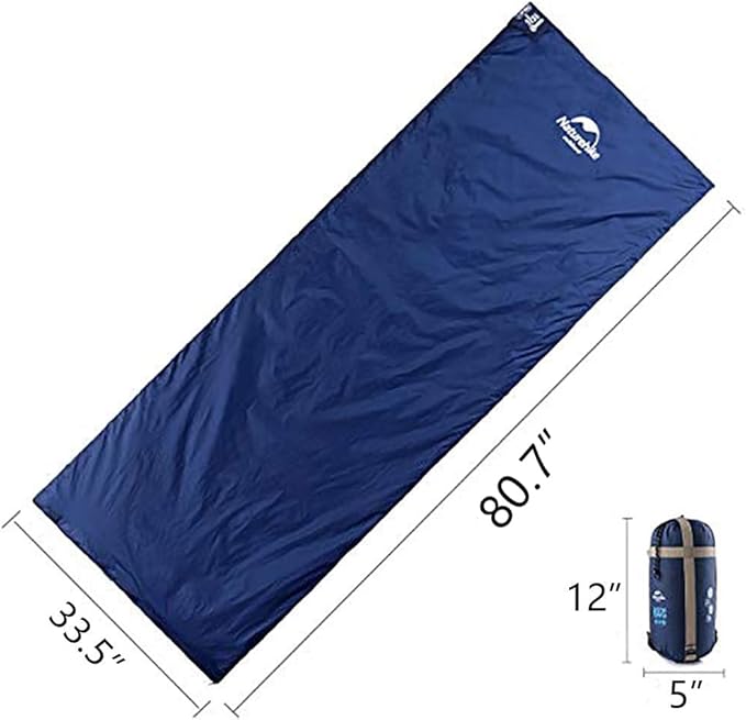 Naturehike Lightweight Compact Sleeping Bag, 59℉/32℉ Envelope Ultralight Backpacking Sleeping Bag Portable, Waterproof with Compression Sack for Cold&Warm, Camping, Traveling, Hiking