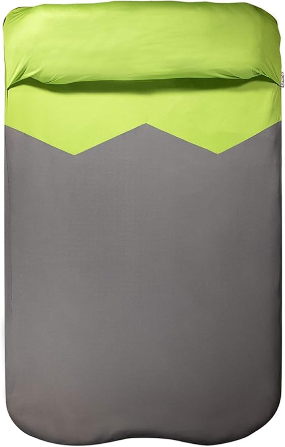 Klymit Insulated Double V Sleeping Pad and Static V Sheet Camping Pad Cover for Couples, 74x47x3 Inches