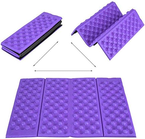 VGEBY1 Camping Foam Pad, Foldable Seat Cushion Waterproof Folding Camping Mat Foam Seat Pad (+Black)