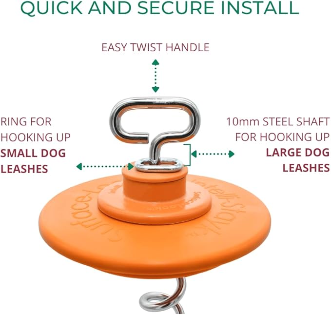 IntelliLeash Intelli-Stayk: Beast Dog Surface-Lock Tie-Out Stake for Large and Strong Dogs