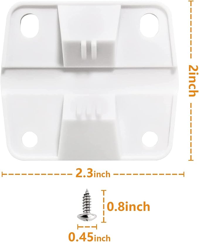 Cooler Plastic Hinges Replacement for Coleman Coolers Parts, Ice Chest Hinges & Screws Set for Camping Ice Box (4 Pack)