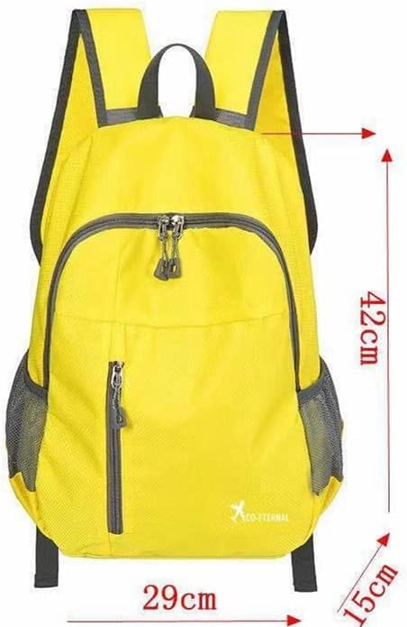 Geboldil Men's and women's leisure backpack waterproof backpack travel backpack 25L yellow