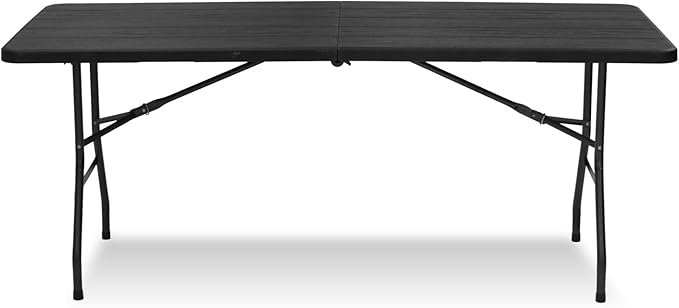 6ft Table, Foldable Table with Foldable, Easy to Carry, for Family Gatherings, Outdoor Gatherings, Indoor