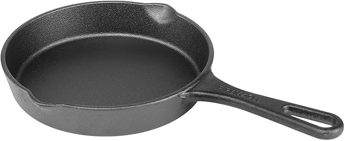 Fire-Maple Blackhawk 6" Cast Iron Skillet - Non-Stick Frying Pan with Even Heat Distribution for Bushcraft,Camping and Home Uses- Portable, Easy Storage - 600ml Capacity