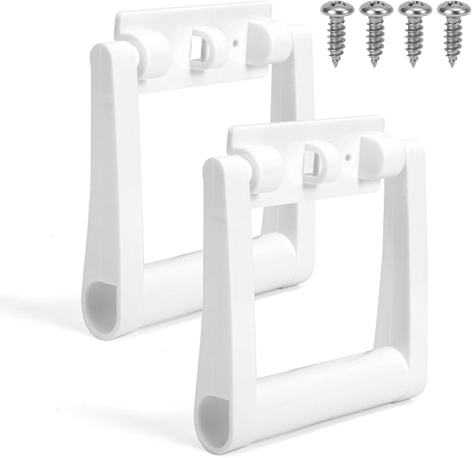 2pcs Cooler Handle Replacements for 25-72 Quart Coolers, Durable Plastic Handle Replacement Parts with 4pcs Metal Screws (White)