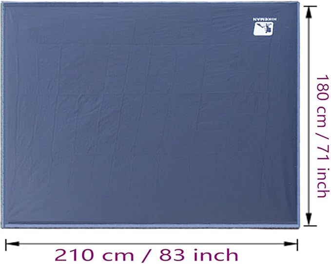 Bringsine Bringsine Waterproof Camping Tent Tarp-95"x83",4 in 1 Multifunctional Tent Mat Footprint for Camping,Hiking and Picnic,Ultralight & Foldable+Tent Stakes (Black, 71" x 83")