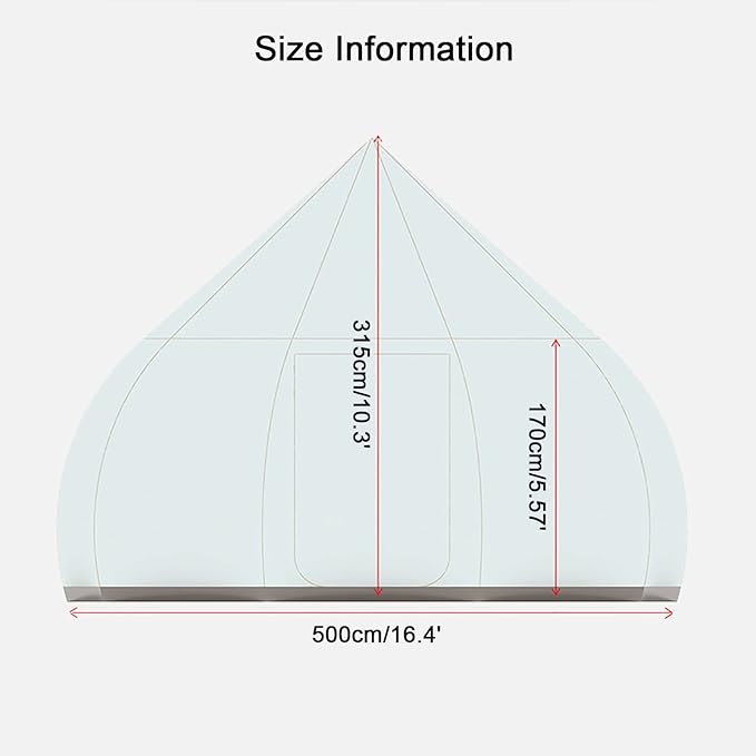 GeRRiT Retro Yurt Tent, 8~10 Person Oxford Cloth Water Proof Tent, Teardrop Shaped Pumpkin Tent with 1 Stove Jacks, Luxury All Season Tent for Camping Trips