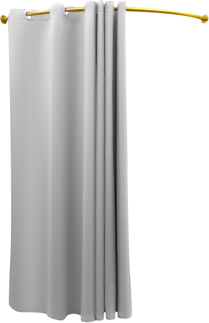 U-Dressing Room Privacy Protection Fitting Room Divider - C-Shaped Grey