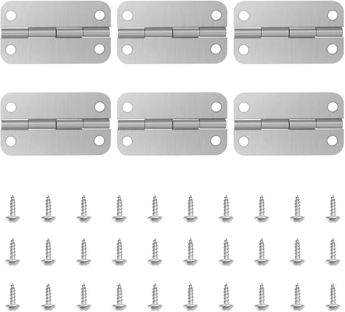 Picowe 6 Pack Cooler Hinges for Igloo Ice Chests, Cooler Stainless Steel Hinges Replacement Set with Screws