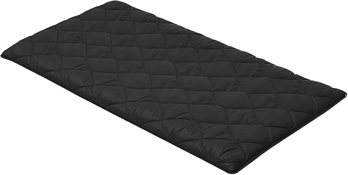 VEVOR 9-Layer Japanese Futon Mattress, 3.5" Thick Twin Tatami Mat, Foldable Roll Up Mattress for Sleeping with Storage Bag, Portable Floor Mattress for Camping Dormitory Yoga, Black