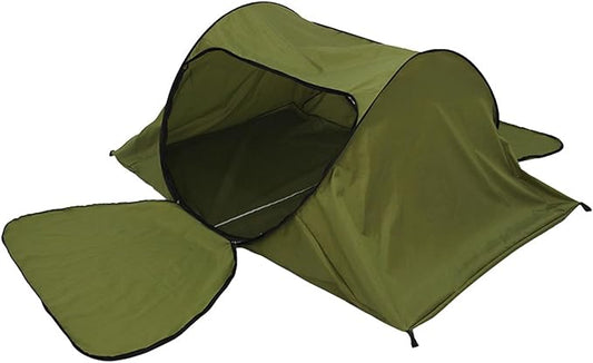 Portable Camping Tent with Double Door Design, Folding Mosquito Net Shelter with Storage Bag, Army Green