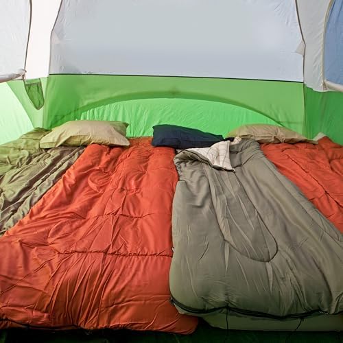 Coleman Evanston Tent with Screen Room 6/8 Person Weatherproof Tent Sets Up in 15 Mins Included Rainfly & Carry Bag Made of PFAS-Free Materials