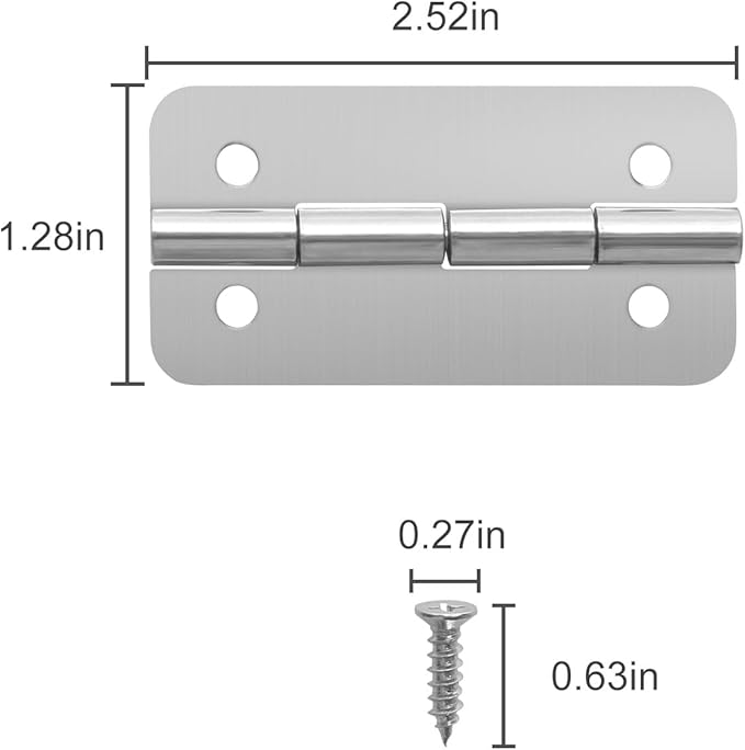 Cooler Stainless Steel Hinges Fits for Igloo Ice Chests Hinges Replacement - 3 Pack
