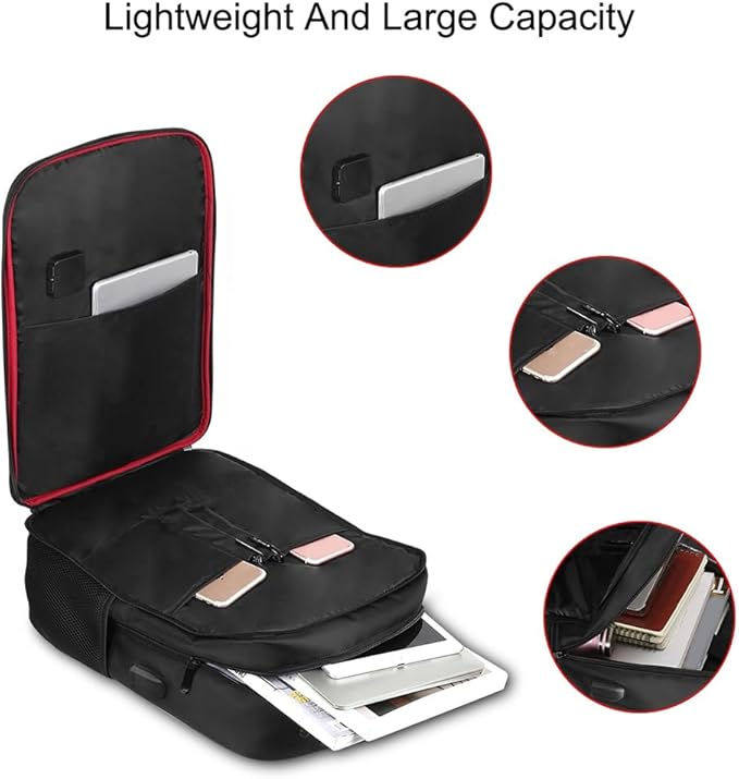 Solar Backpack with 14W Solar Panel Dual USB Port Waterproof Nylon Backpack for Outdoors Large-acity Travel Bag for Hiking Climbing
