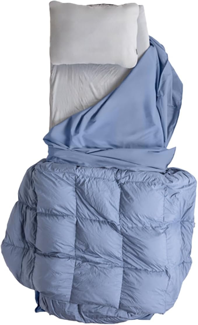 HEST Single Top Sheet - Compatible Single Down Comforter - Cozy Outdoor Ready Camping Sheet - Non-Slip Tucked Corner Flaps & Toggles - 58" x 88"