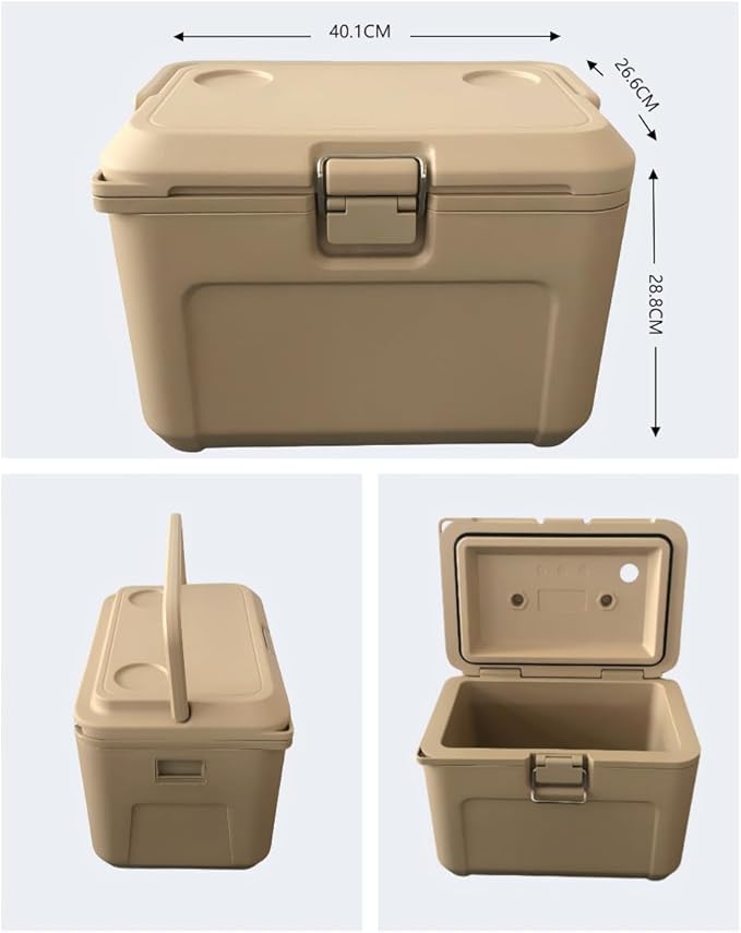 48 Quart Camping Cooler，Portable Cooling Box，Suitable for BBQ, Camping, picnics, and Other Outdoor Activities