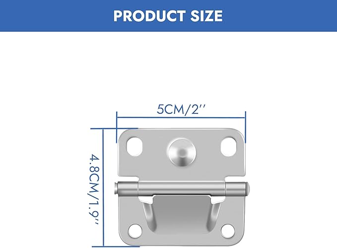 4-Pack Cooler Stainless Steel Hinge Replacement for Coleman Ice Chest - Compatible with Models 5235, 5250, 5286B, 6262, 6270 - Camping Cooler Accessories Includes 16 Screws
