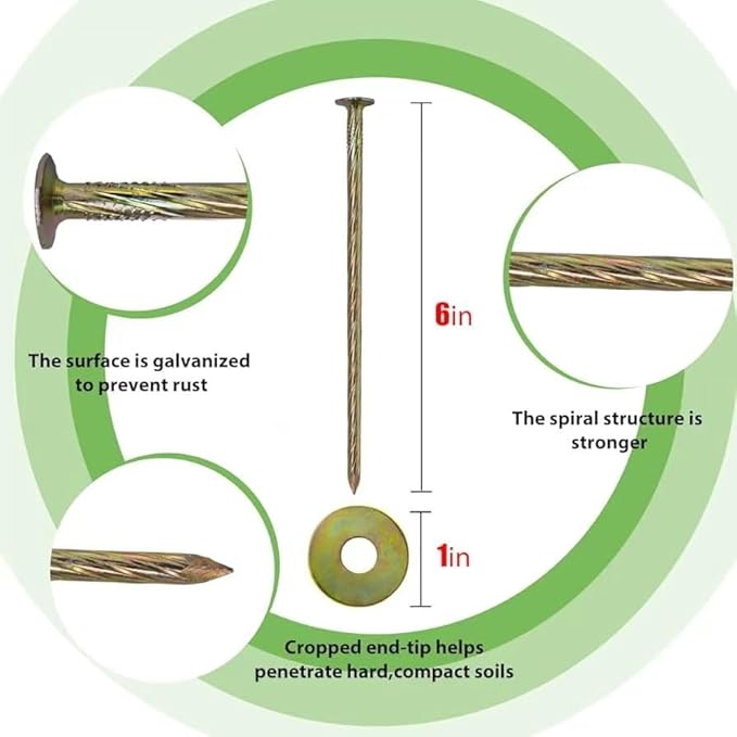 Artificial Turf Stakes 70-Pack Landscape Anchoring Stakes RV Rug Anchors Paver Edging, Weed Barrier, Lawn Edging，Carpentry and More