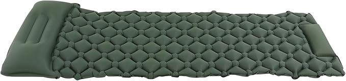 RusChic Sleeping Pad, Ultralight Inflatable Sleeping Pad for Camping with Pillow Built-in Foot Pump, Extra Thick Compact Camping Sleeping Mat for Hiking, Backpacking, Tent Use