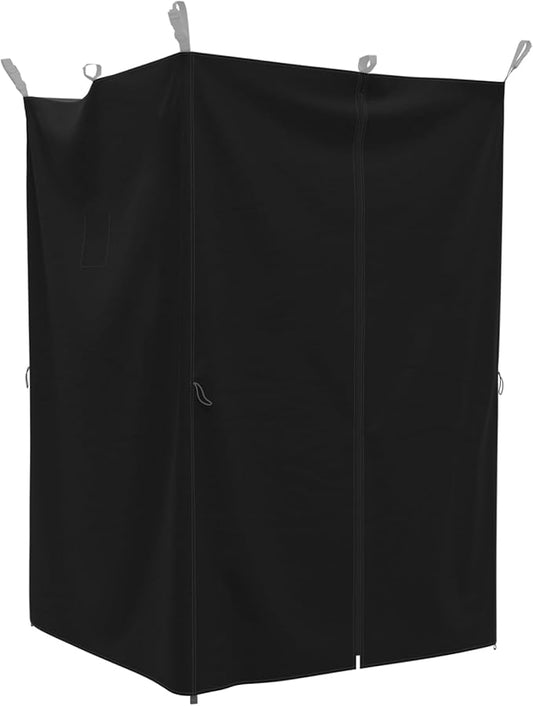 EAGLE PEAK Portable Privacy Tent Changing Room for Pop Up Canopy Fits Canopies with Cross Bars Outdoor Hanging Privacy Curtain 55.1" L x 55.1" W x 80.7" H, Black