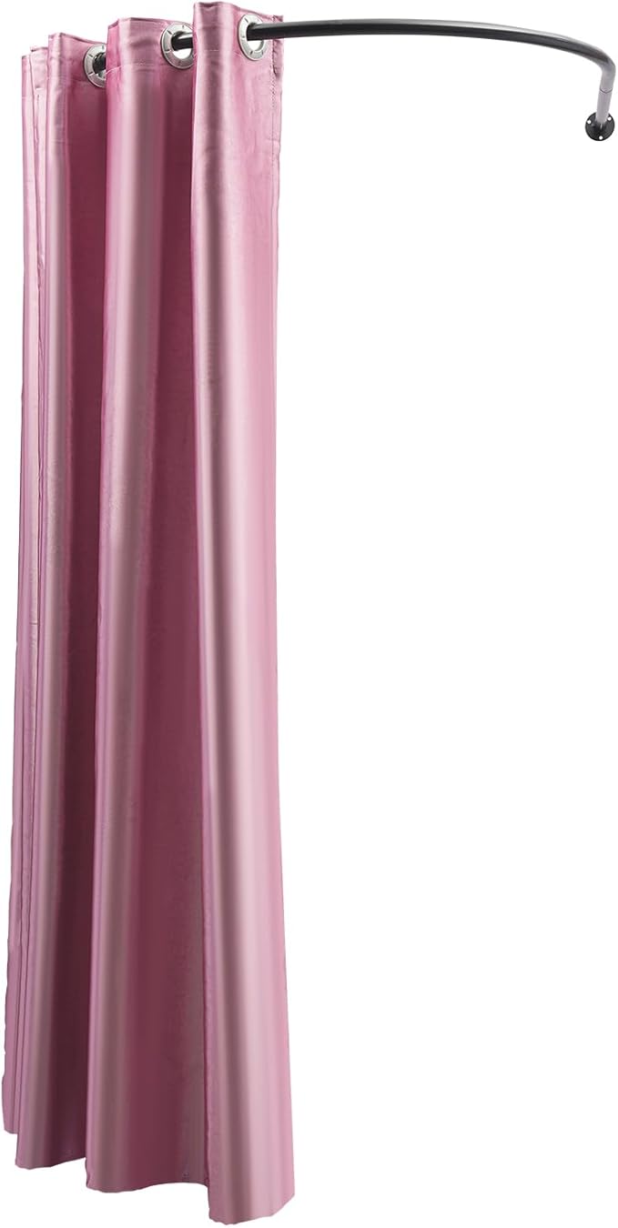 U-Dressing Room Privacy Protection Changing Room Divider, Clothing Store Fitting Room, Boutique Dressing Room, Curtain Divider (U-Shaped-Pink)