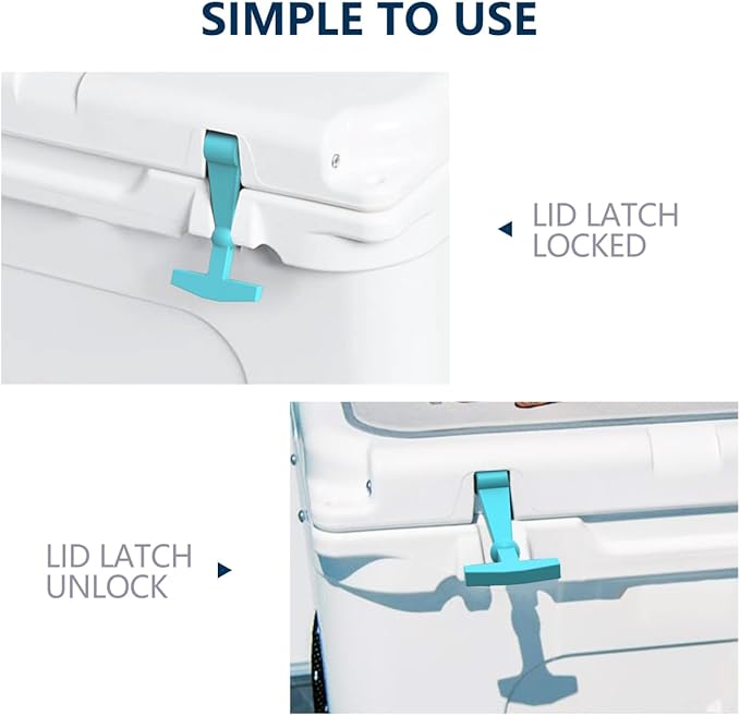 Replacement Lid Latches (2 Pack) Compatible with All Yeti,RTIC, Other Related Hard Coolers,Made of Premium Hard Durable Rubber, Easy to Install