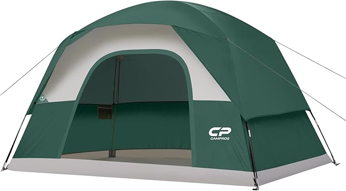 Tents for Camping 6 Person Tent Waterproof Windproof Double Layer Family Camping Tent, Easy Setup Dome Tent with Large Mesh Windows & Wider Door for Outdoor Camping & Hiking