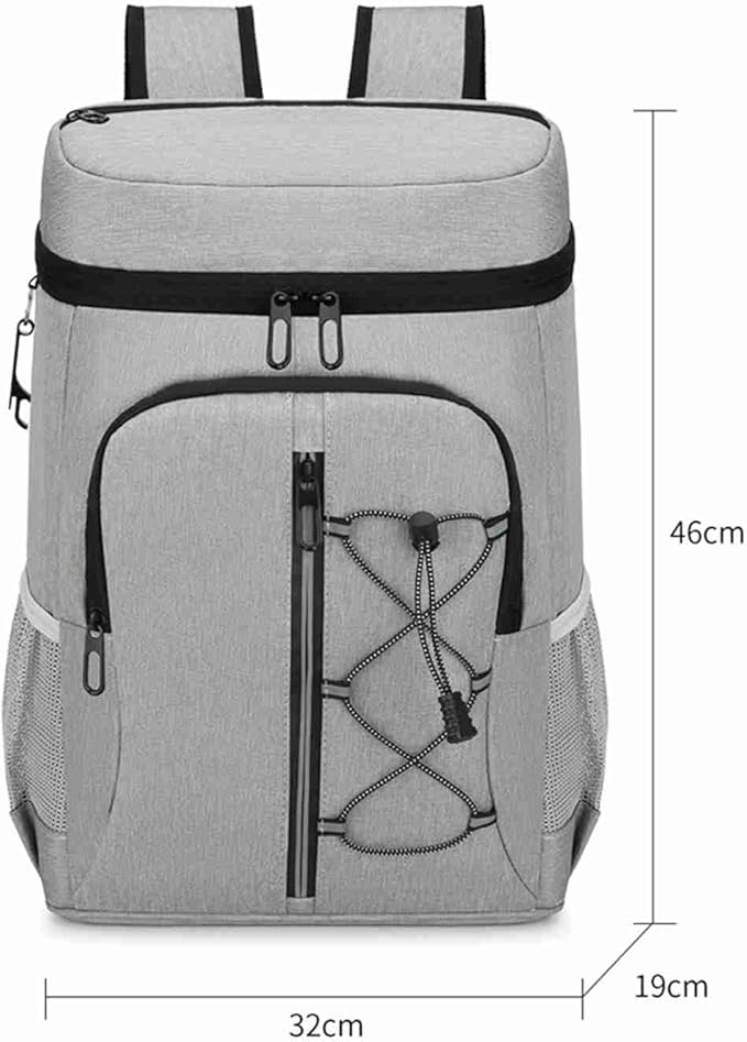 Insulated Cooler Backpack Leak Proof Aluminum Foil Inner Oxford Exterior for Camping Hiking Outdoors