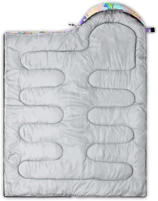 Kids Sleeping Bag for Boys and Girls,Mixed Color Star Dot-Lightweight Warm Portable Outdoor Indoor-Waterproof Cold Weather Resistant Sleeping Bag for Camping Hiking