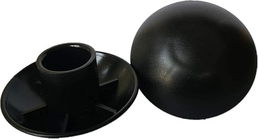Blas Boat Cover Support Mushroom Cap 70mm/2.75 Inches, Anti-Burst Front or End Cap for Camping and Backpack Tent, Puncture Proof for Tarp (4 Packs, Black)