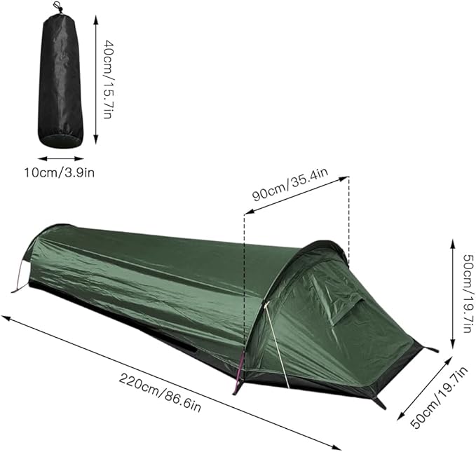 Backpacking Tent,HUIOP Backpacking Tent Outdoor Camping Sleeping Bag Tent Lightweight Single Person Tent
