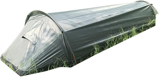 4 Season Polyester Rectangular Backpacking Tent, 1 Person, Waterproof, Breathable, Rainproof, Bivy Sack Included