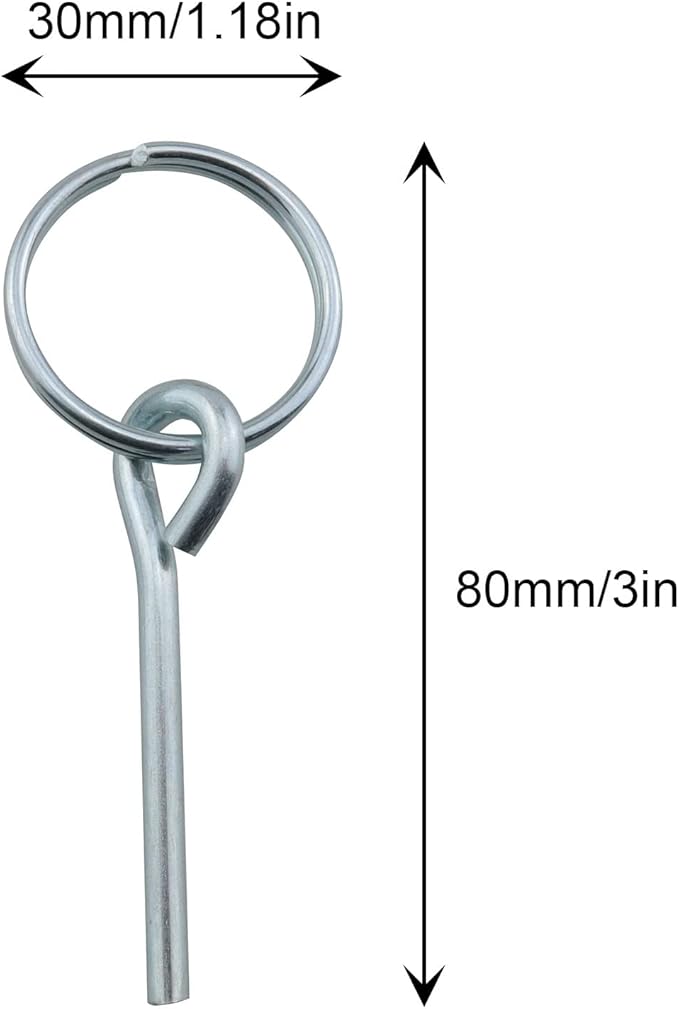 Tent Pole Rings and 2 Pins JCBIZ 4pcs Stainless Steel Rings with 2 Pins for Outdoor Camping Hiking Fishing Travel Tent Accessories