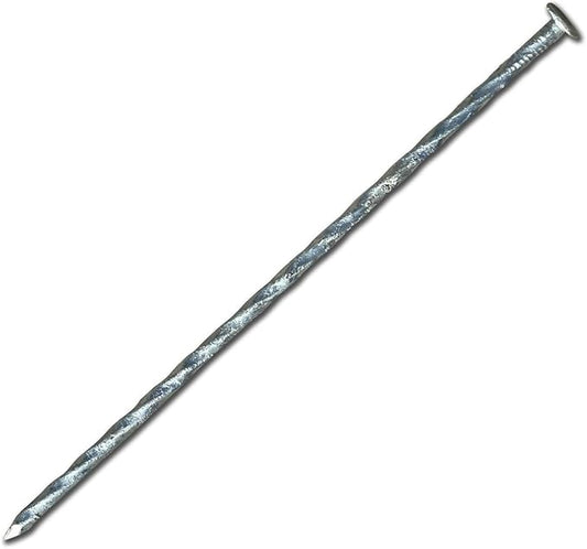 Sandbaggy Spiral Landscape Timber Spikes - Hot Dipped Galvanized Steel Nails - Landscaping Stakes, Artificial Turf Pins (12 inch - 1 Gauge Steel, 1000, Count)