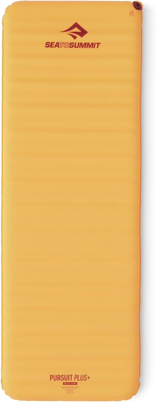 Sea to Summit Pursuit Plus Extra-Thick Self-Inflating Sleeping Mat for Camping and Backpacking, Rectangular - Regular (72 x 25 x 3 inches)