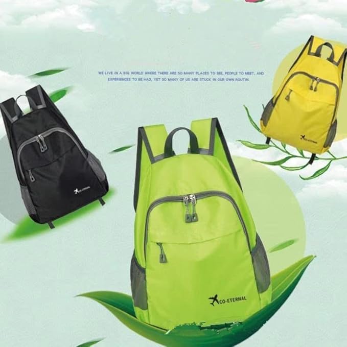 Geboldil Men's and women's leisure backpack waterproof backpack travel backpack 25L yellow