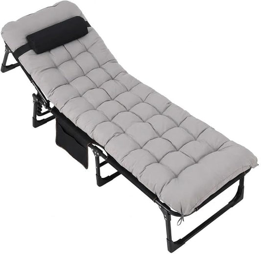 Camping Cot for Adults, Folding Bed with Thick Removable Mattress, Camping Bed Applicable to Travel Bed Outdoor, Home, Guest & Office Nap, Max 400LBS Load, 190 cm (74.80")