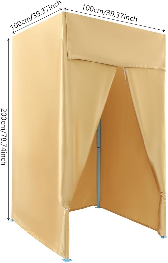 Portable Privacy Dressing Room Folding Fitting Room Portable Dressing Room Freestanding Foldable Changing Room with Curtain for Indoor Fashion Photoshoots, Camping, Or Pool