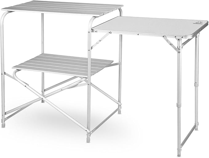 MOUNTAIN SUMMIT GEAR Camping Roll Top Kitchen Made from Weather-Resistant Aluminum (by Caddis Sports)