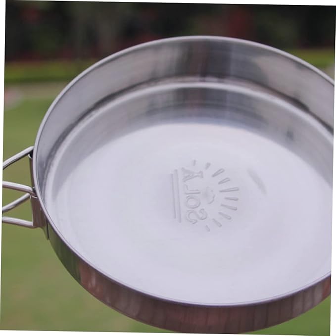 VANZACK Outdoor Pan Camping Cooking Pot Backpacking Cookware Outdoor Cookware Cooking Pan Camp Bbq Frying Portable Cutlery Cooking Utensil Non-stick Portable