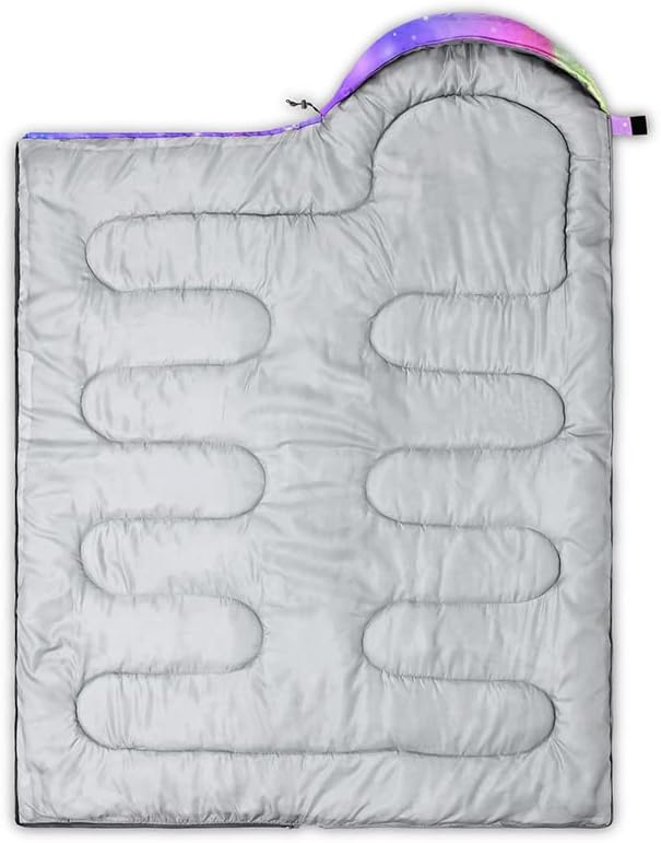 Kids Sleeping Bag for Boys and Girls,Mixed Color Star Dot-Lightweight Warm Portable Outdoor Indoor-Waterproof Cold Weather Resistant Sleeping Bag for Camping Hiking