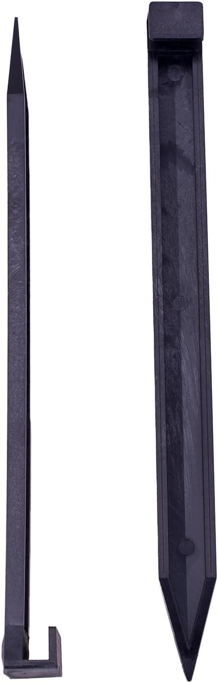 Landscape Edging Spikes, 60 Pcs 10 Inch Garden Stakes Anchoring Spikes for Paver Edging, Weed Barriers, Turf, Tent, Weed Barrier, Timber, Carpentry, Tent etc. (60, Black)